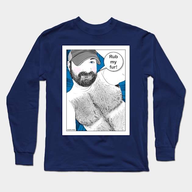 Rub My Fur Long Sleeve T-Shirt by JasonLloyd